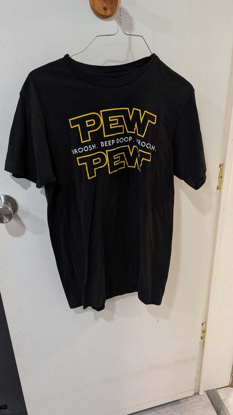 Ann Arbor T-Shirt Co. Pew Pew T-Shirt Size M Black
